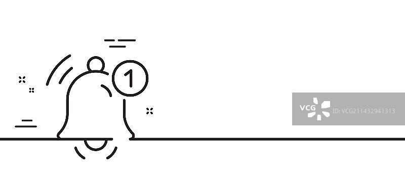提醒线性图标通知铃铛符号图片素材