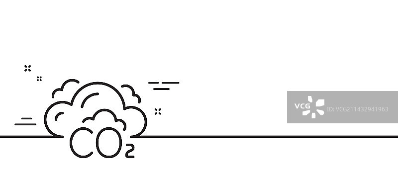二氧化碳气体线性图标图片素材