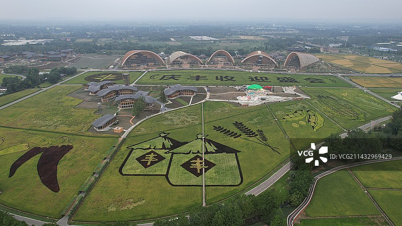 航拍农村田园风光图片素材