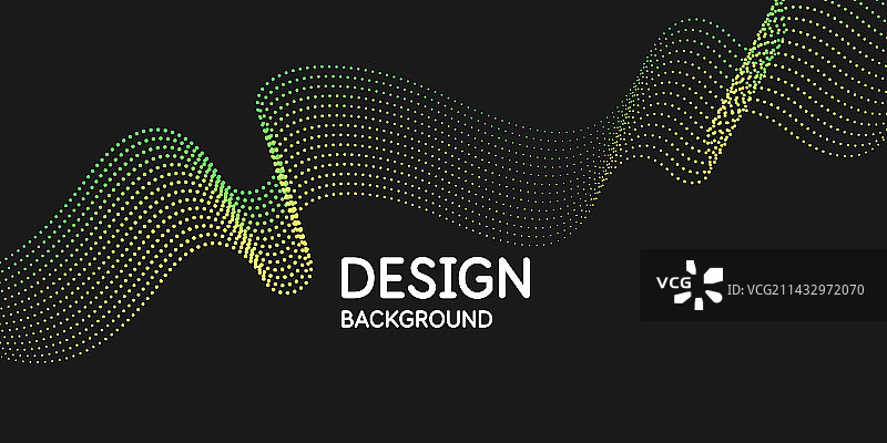 明亮的海报与动态波浪图片素材