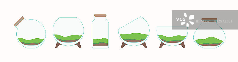 不同植物种植容器合集图片素材