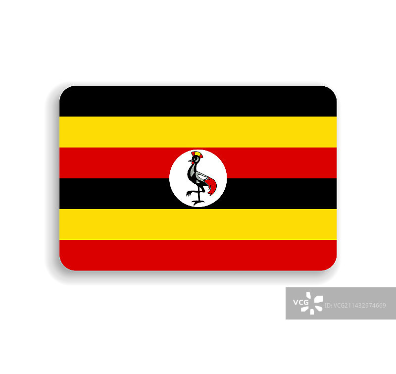乌干达圆形矩形旗帜图片素材
