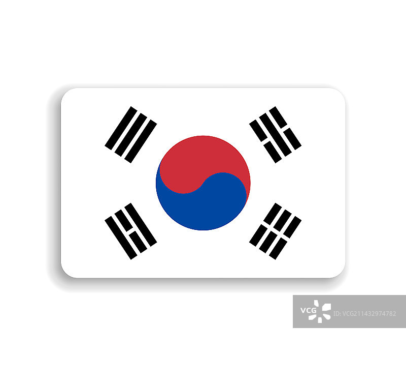 韩国圆形矩形旗帜图片素材