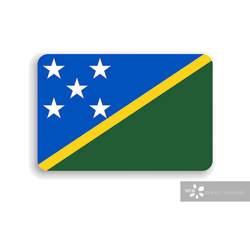 所罗门群岛国旗圆形矩形图片素材