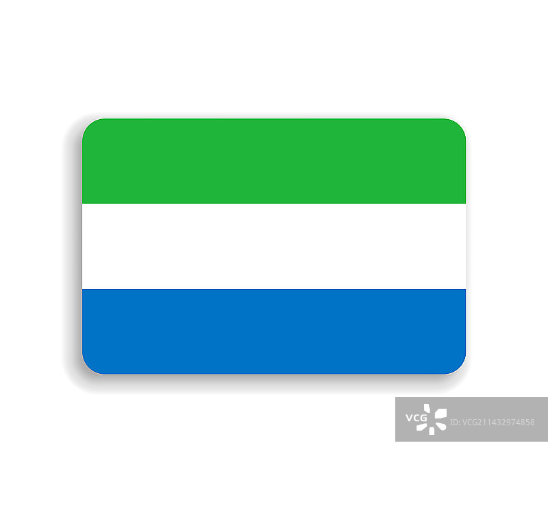 塞拉利昂圆形矩形旗帜图片素材