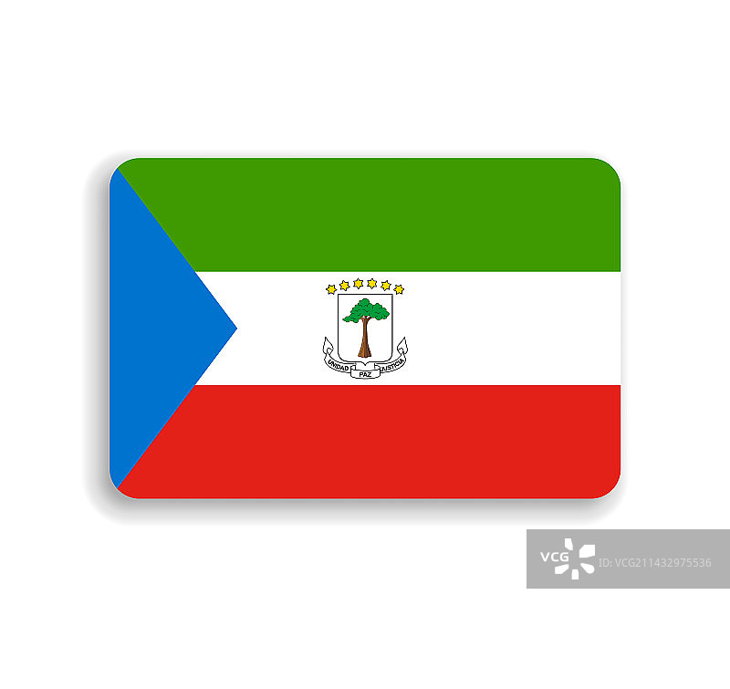 赤道几内亚圆形矩形旗帜图片素材