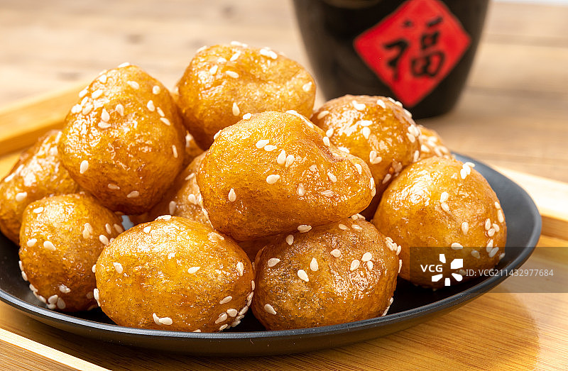 湖南长沙特色小吃糖油粑粑图片素材