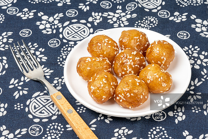 湖南长沙特色小吃糖油粑粑图片素材