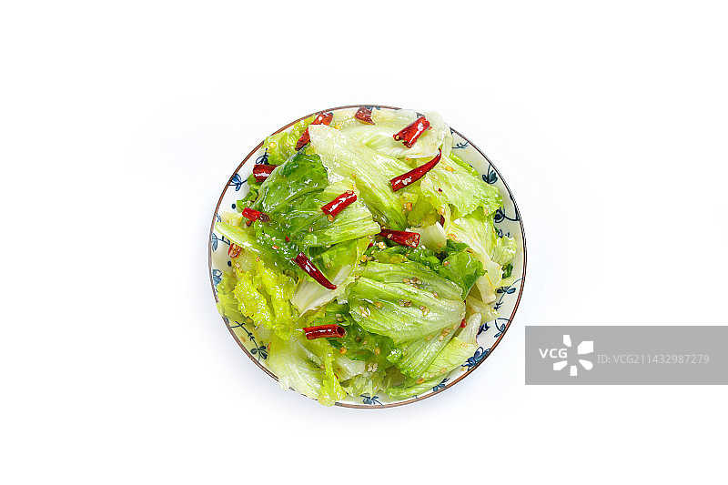 开胃爽口特色凉菜炝拌生菜图片素材