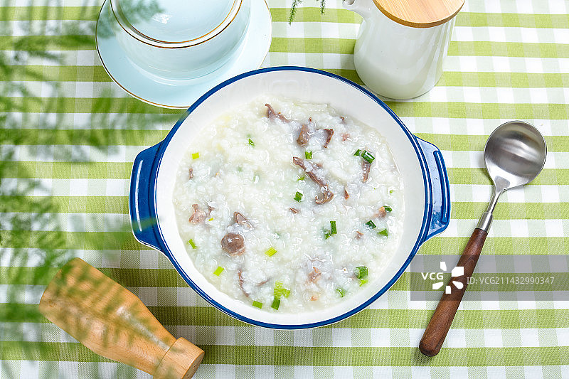 特色广东粥类美食猪心粥图片素材