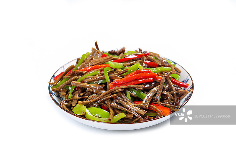 小炒菌菇美食干煸茶树菇图片素材