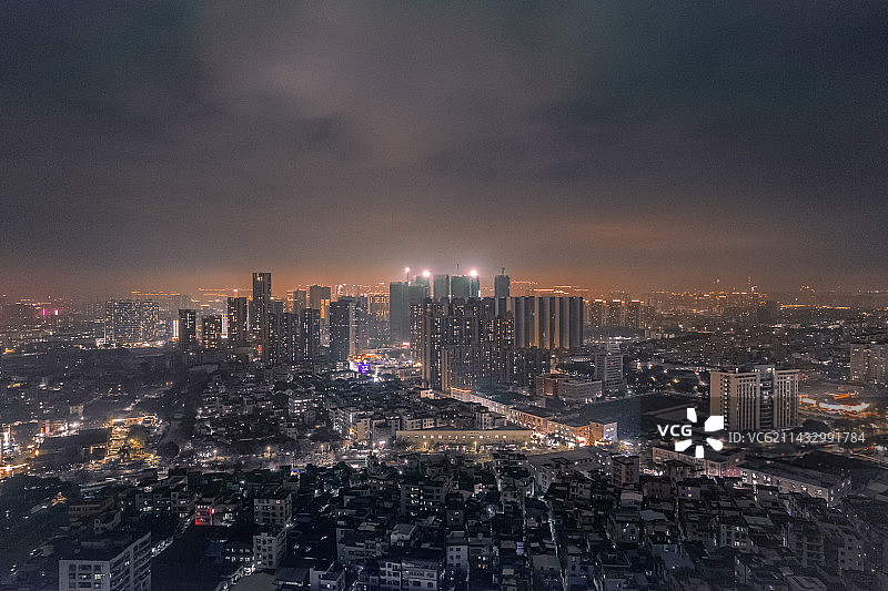 广东佛山禅城万家灯火图片素材