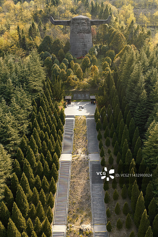 航拍湖北神农架神农祭坛图片素材