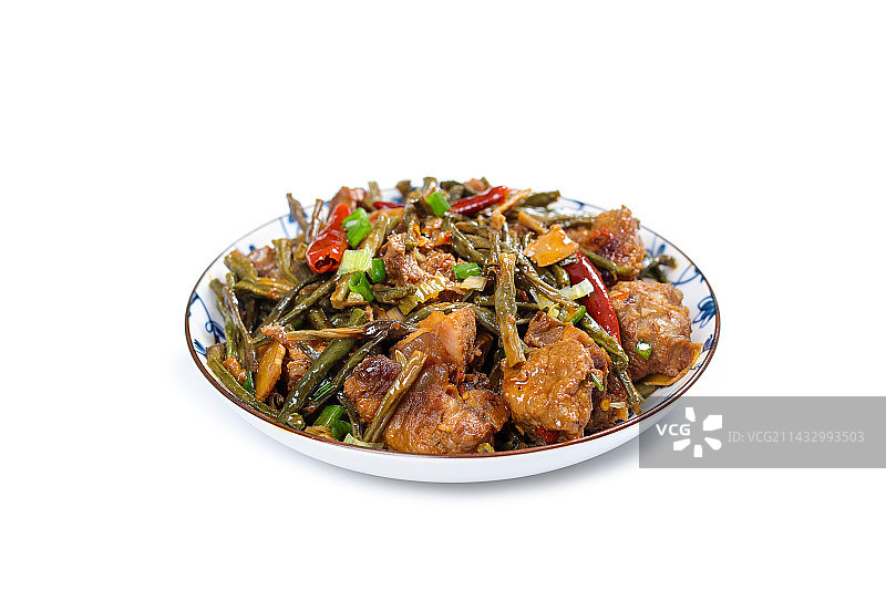 美味特色菜豆角炖排骨图片素材