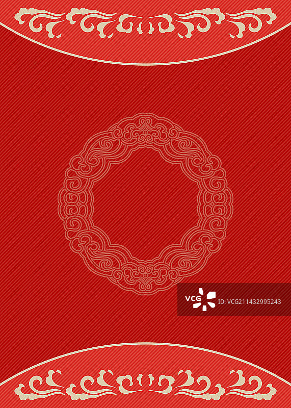 红色中式祥云背景图片素材