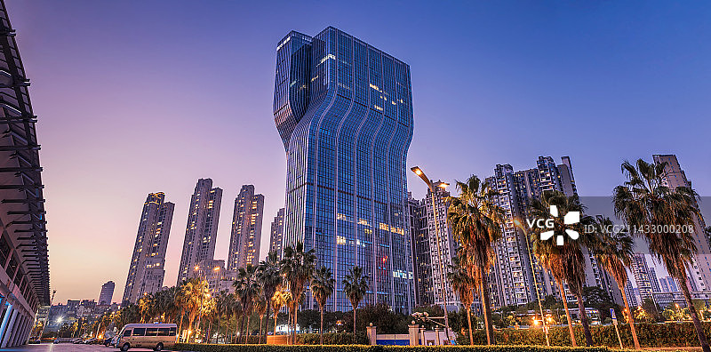 新华保险大厦夜景图片素材