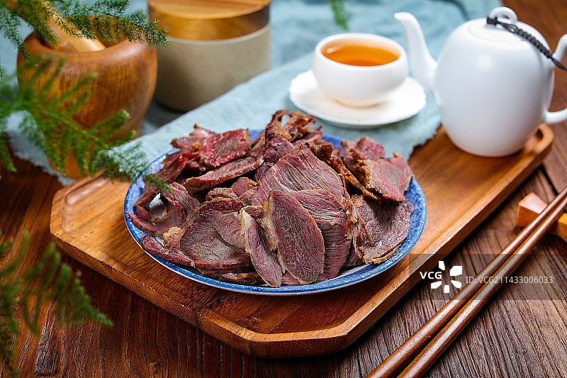 特色农家菜五香卤味酱驴肉图片素材