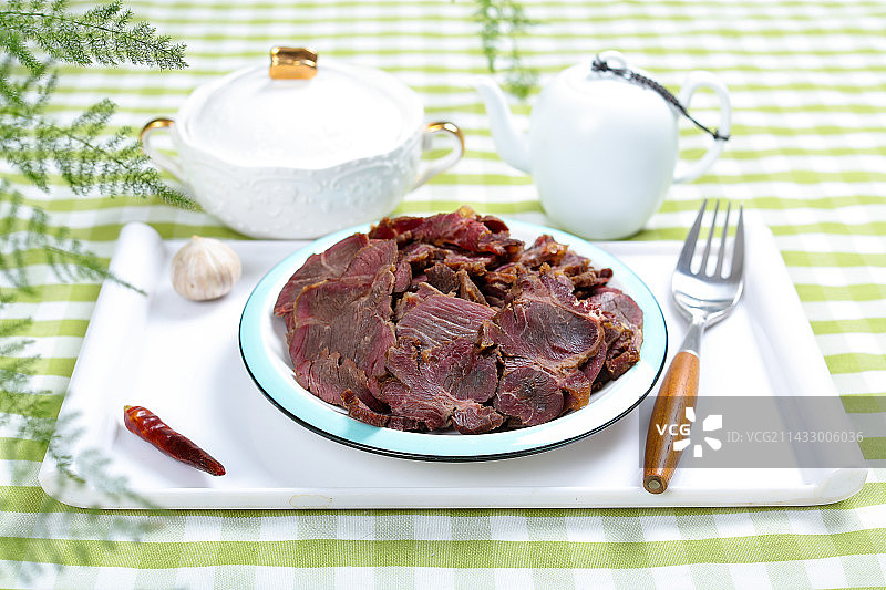 特色农家菜五香卤味酱驴肉图片素材