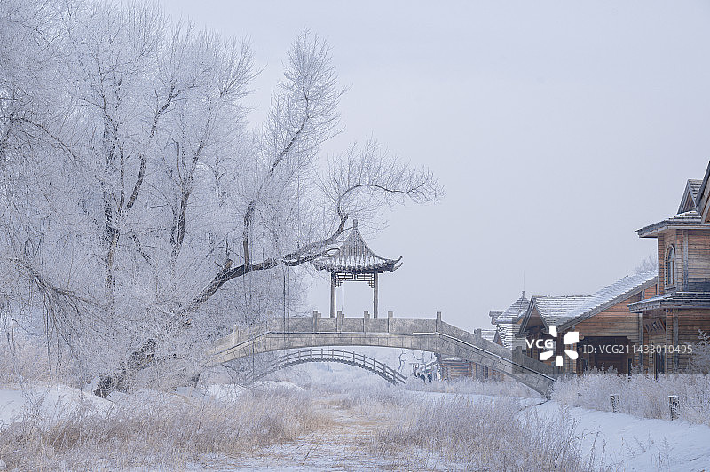 雾凇岛图片素材