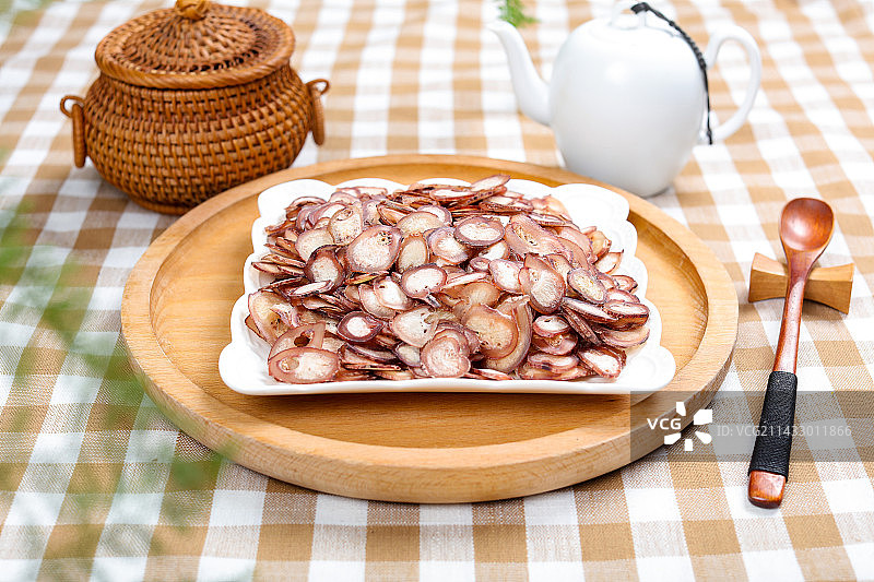 补肾壮阳中药材梅花鹿鞭片图片素材