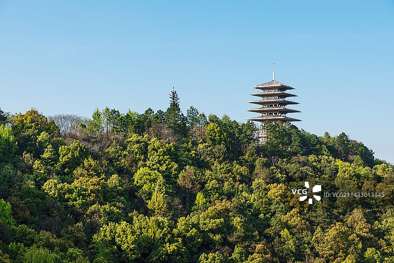 中国浙江杭州临平山东来阁风光图片素材