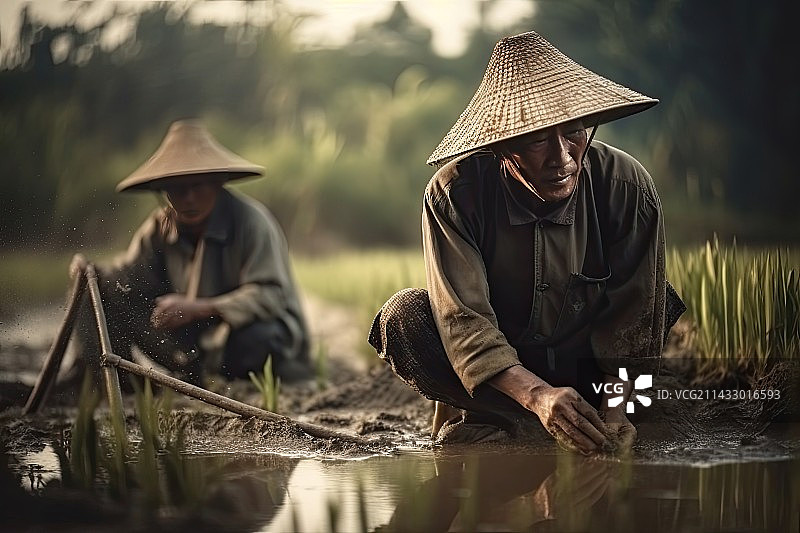 农民种田图片素材