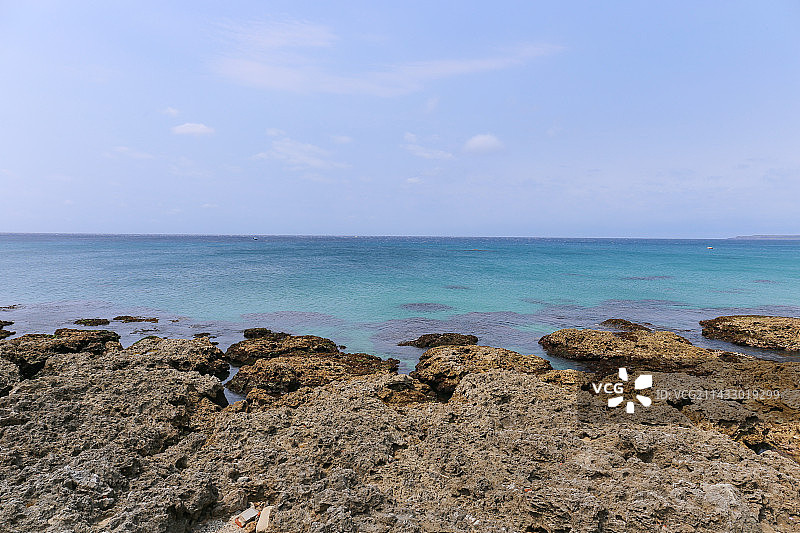台湾垦丁大海火山石风光图片素材
