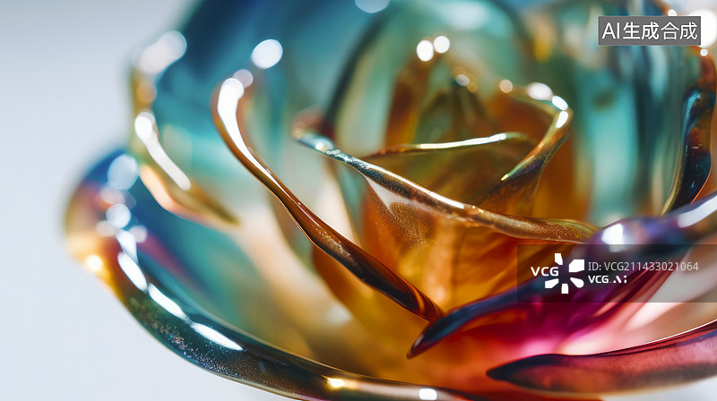 【AI数字艺术】全息玫瑰系列图片素材