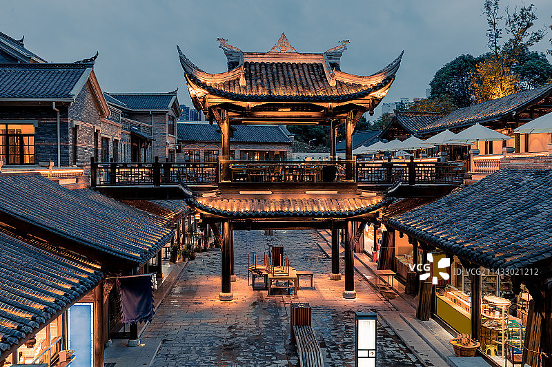 成都东门市井夜景图片素材