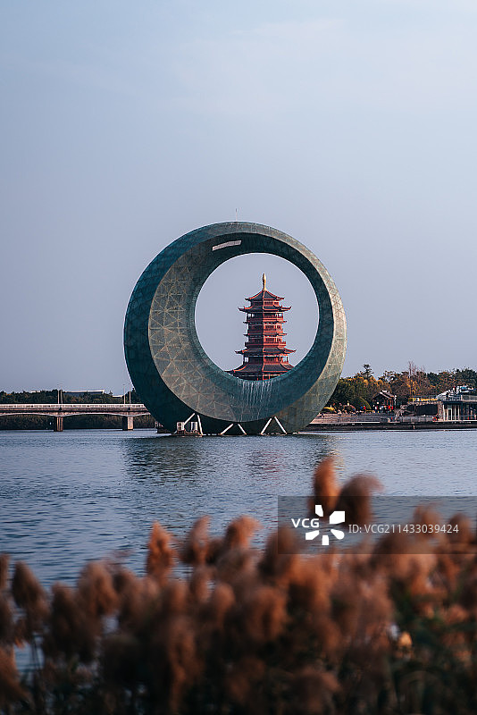 月光环 杏林楼图片素材