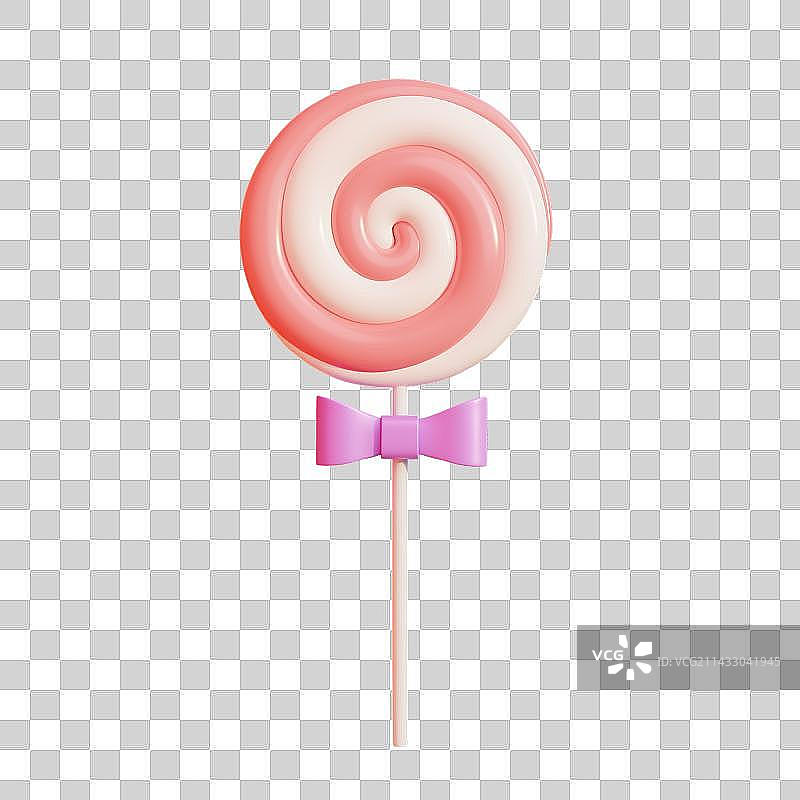 3D Cartoon Pastel Color Lollipop图片素材