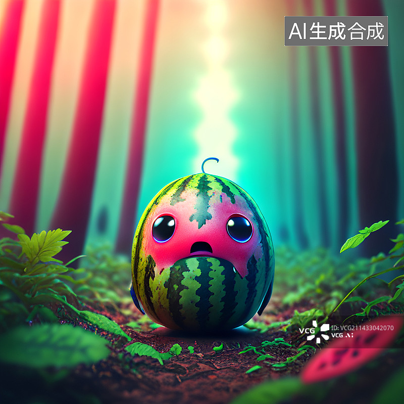 【AI数字艺术】山林中可爱的水果精灵宝宝图片素材