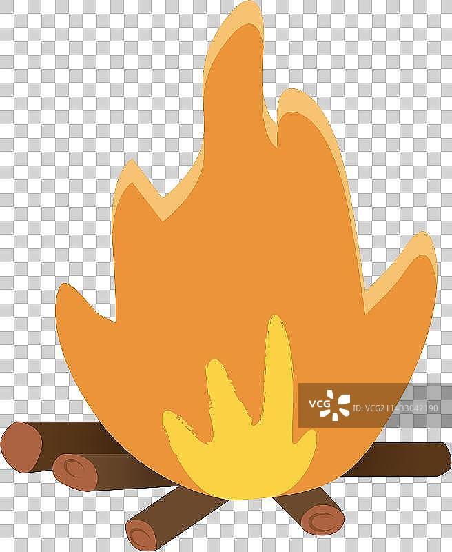 Hand Drawn Style Camp Fire图片素材