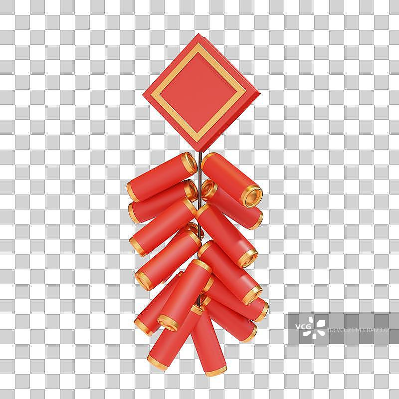 3D CNY Traditional Firecrackers图片素材