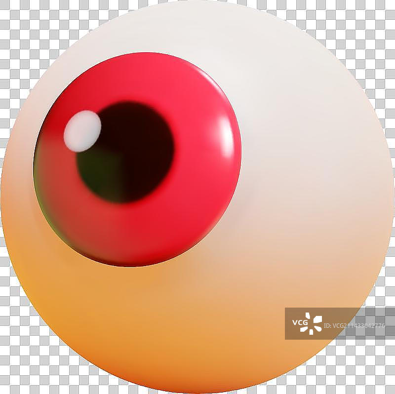 3D Cartoon Spook Red Eyeball图片素材
