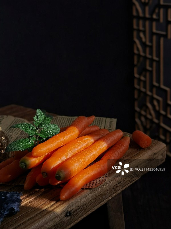 有机手指胡萝卜图片素材