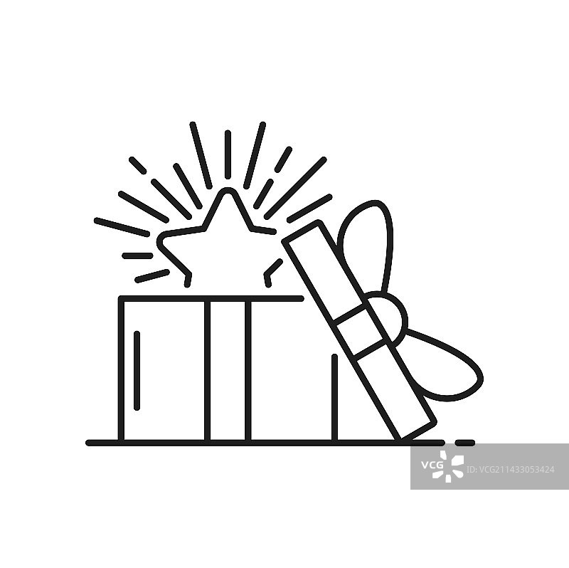 打开的礼品盒与推荐计划示意图片素材