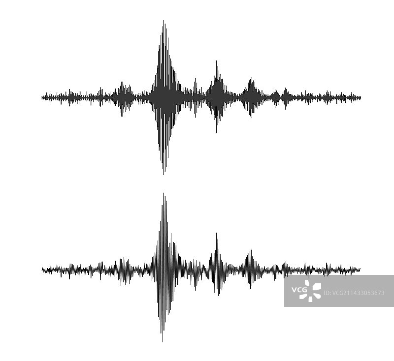 地震波地震仪波形图图片素材