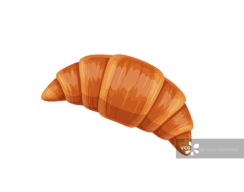 卡通法式羊角面包甜点图片素材