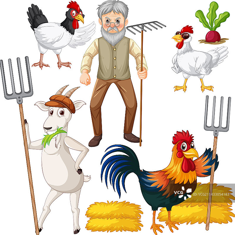 农场物品和元素合集图片素材