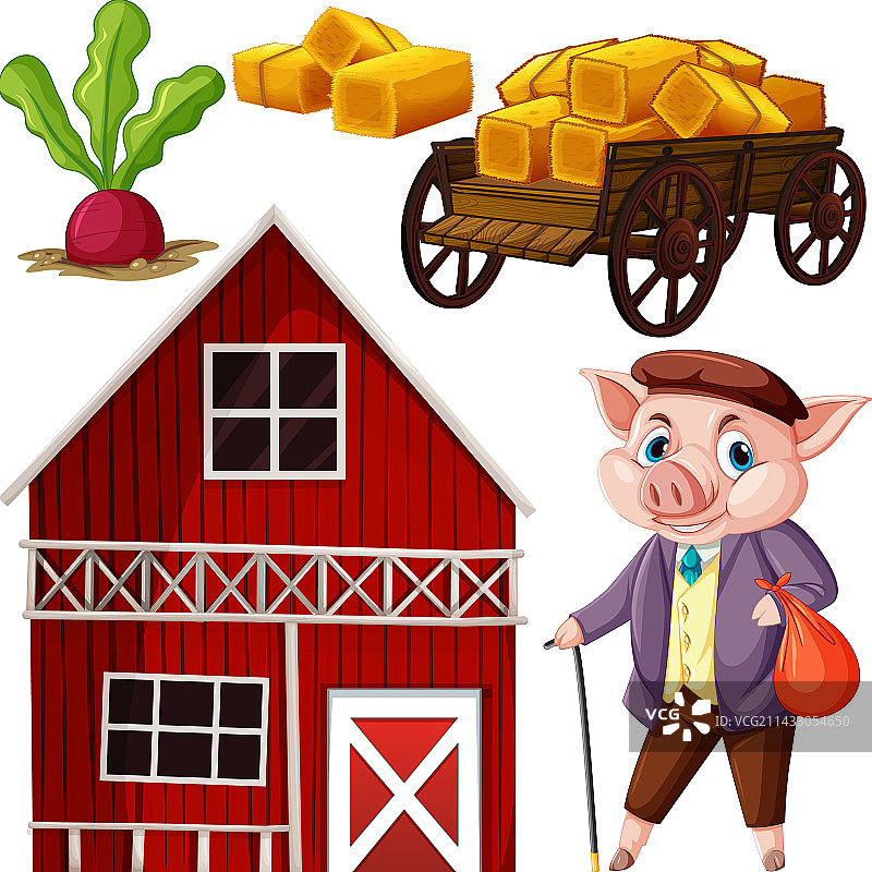 农场物品和元素合集图片素材