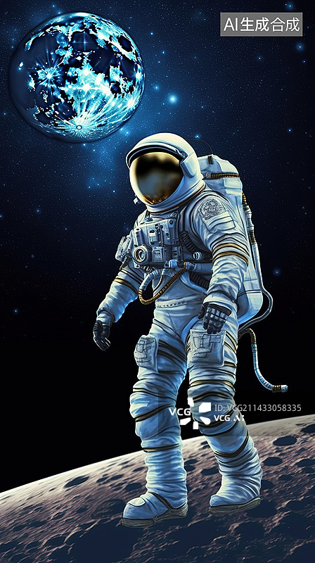 【AI数字艺术】宇航员探索火星图片素材