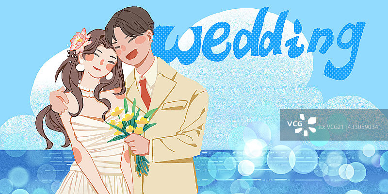 海边婚纱照婚礼图片素材