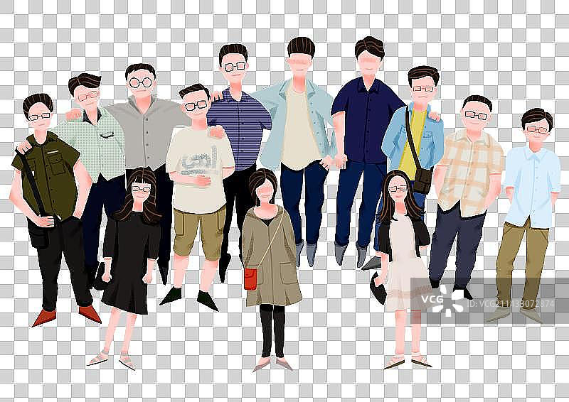 一群校友同学图片素材