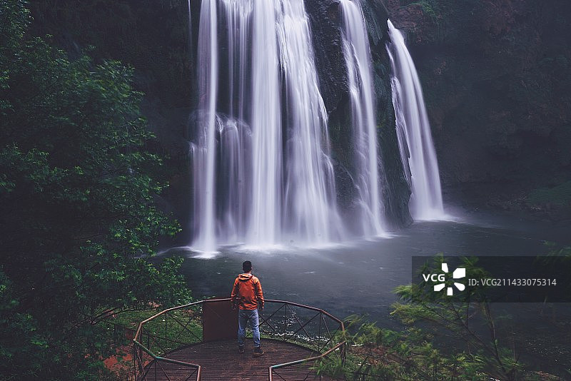 石林大叠水瀑布图片素材