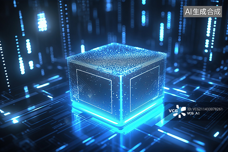 【AI数字艺术】未来人工智能算力中心图片素材