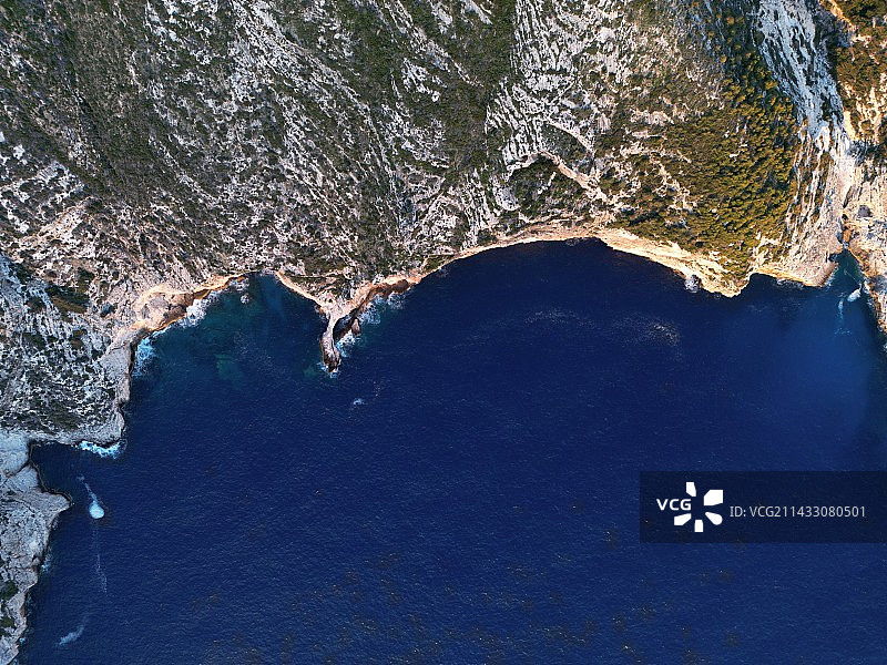 地中海奶蓝色海岸线图片素材