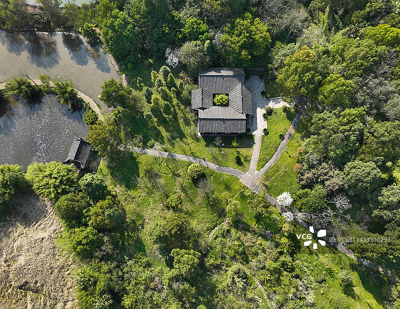 四川省广安市邓小平故里旅游区航拍图片素材