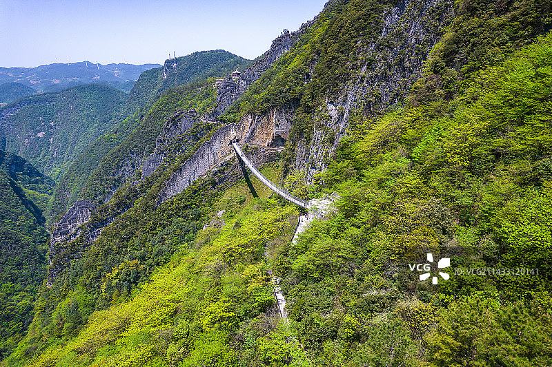 重庆市涪陵区武陵山大裂谷铜墙铁壁航拍图片素材