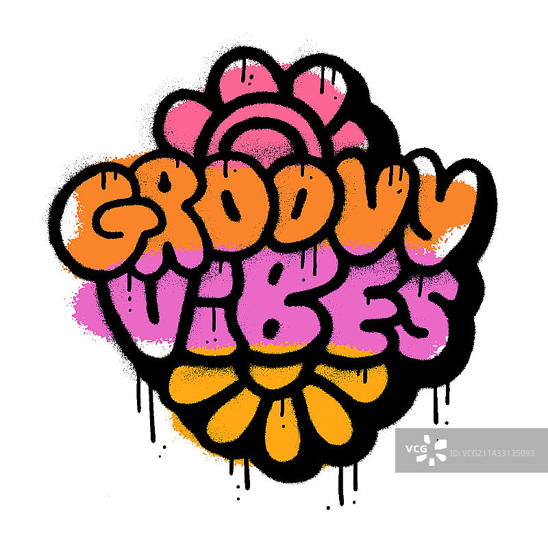 涂鸦墙上的时髦标语图片素材